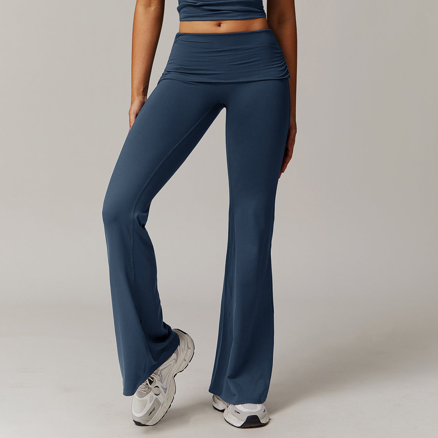 Leggings en laine plissée