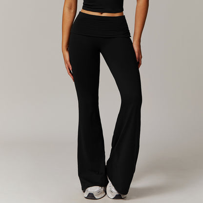 Leggings en laine plissée
