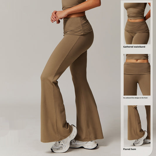 Leggings en laine plissée